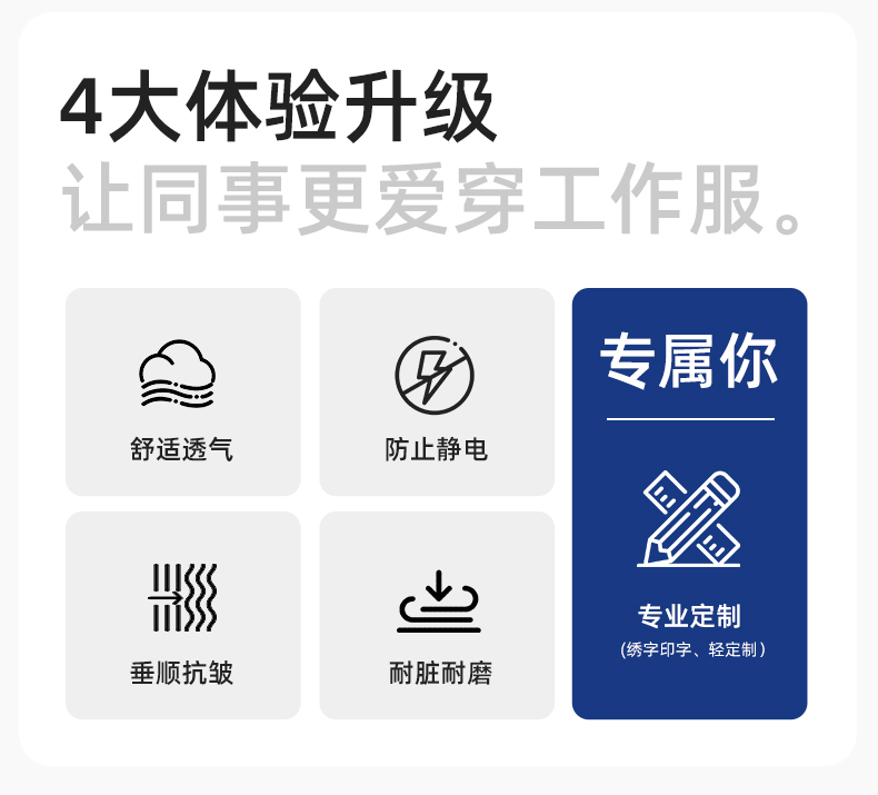JC-S2203 春秋防静电工作服套装定制男耐磨工地劳动石油石化工装劳保服上衣(图2)