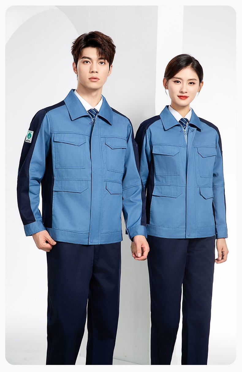 JC-3D02 春秋防静电棉服定制工作服拼色工装加油站机修车间厂服劳保工作服(图20)